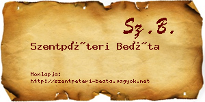 Szentpéteri Beáta névjegykártya